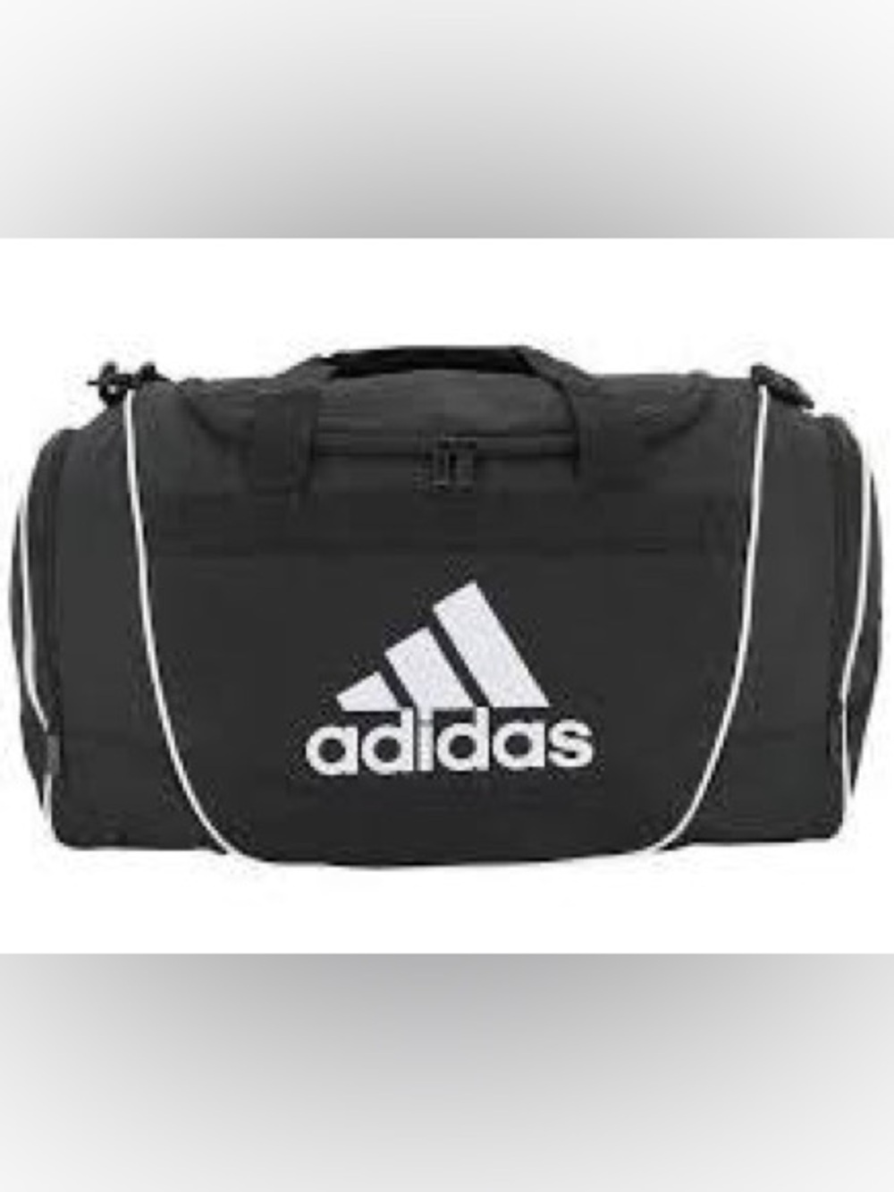 adidas Black Duffel Bag with White Logo